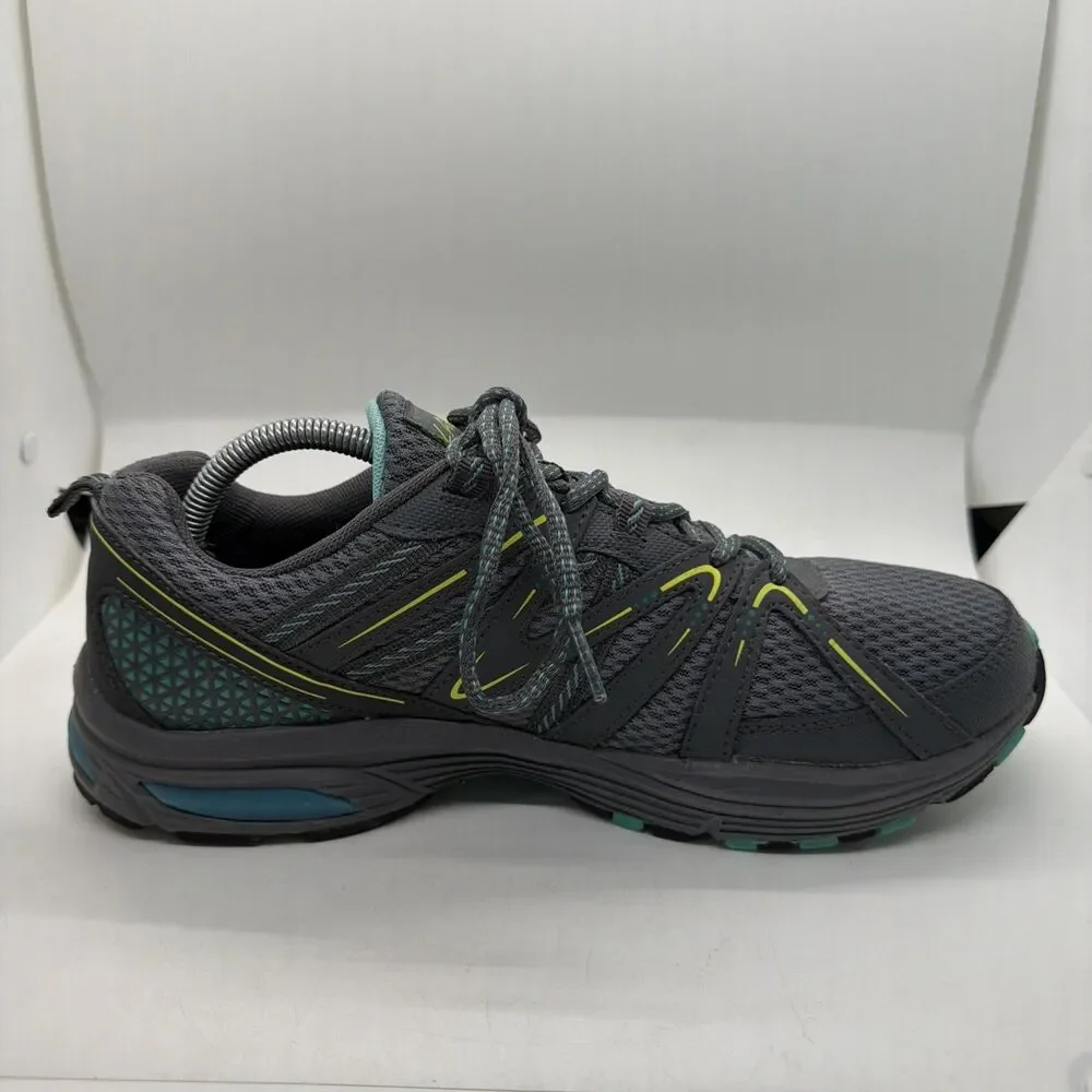 LA Gear Tracy Running Athletic Shoes Grey Teal Neon Green Women's Size 11